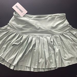 Gold Hinge Pleated Tennis Skirt